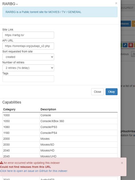 [wolfmax4k] (updating) Could not find releases from this URL.